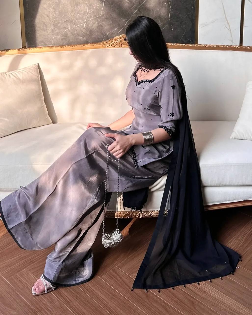 Editorial Lavender Beaded Couture